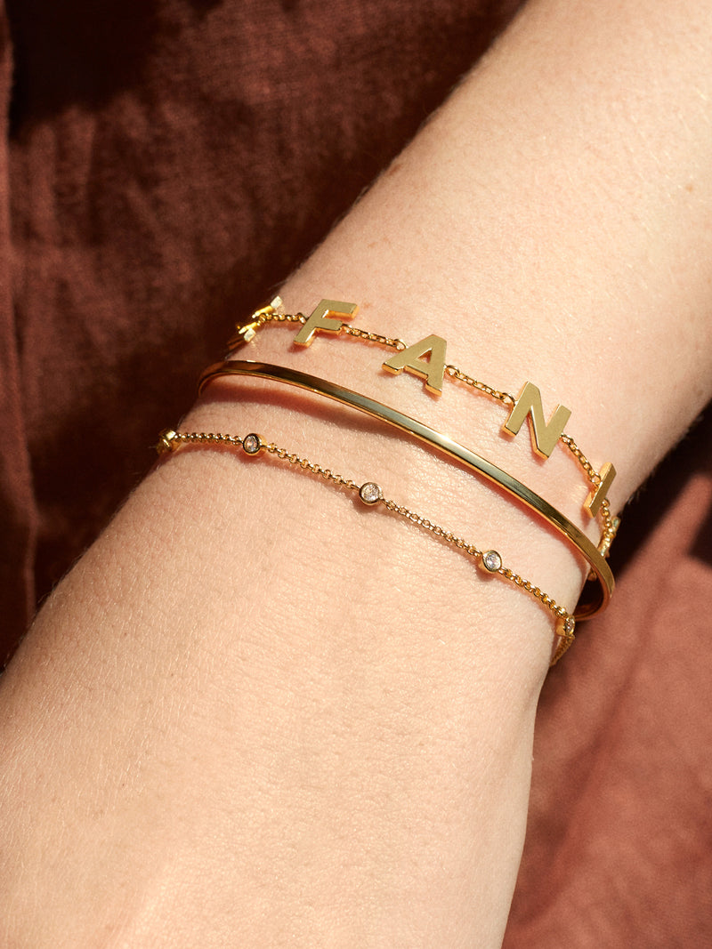 BaubleBar Sterling Silver Custom Spaced Letter Name Bracelet - Sterling Silver - 
    Enjoy 20% off - This Week Only
  
