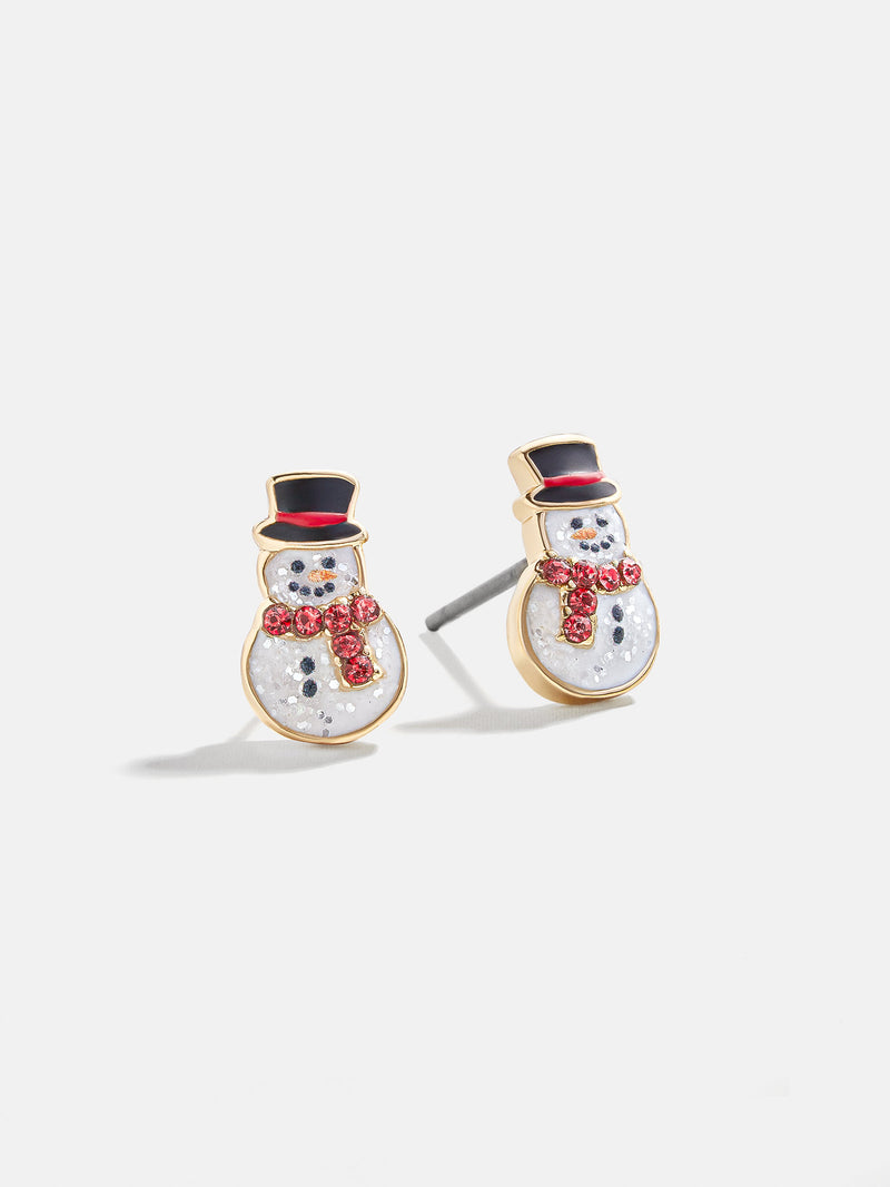 Snowman Stud Earrings - Snowman