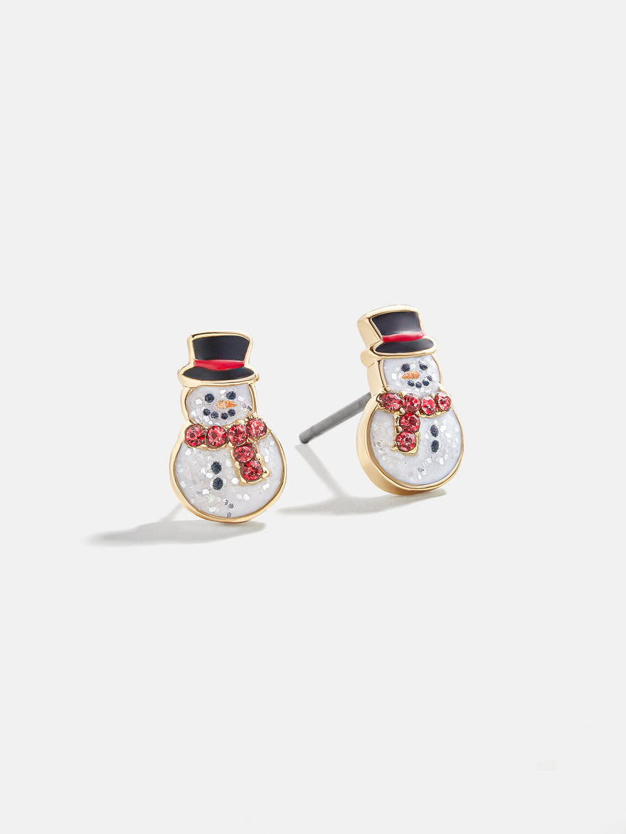 Snowman Stud Earrings - Snowman