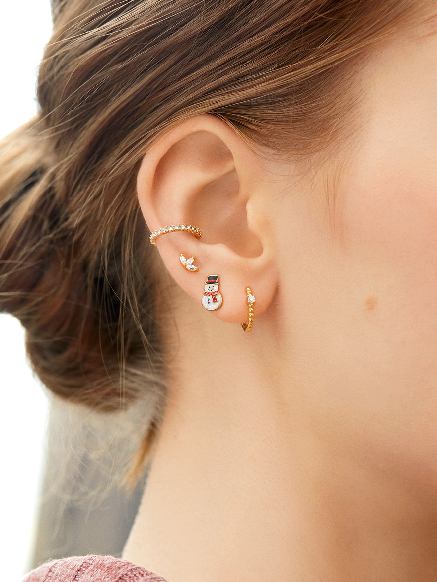 Snowman Stud Earrings - Snowman
