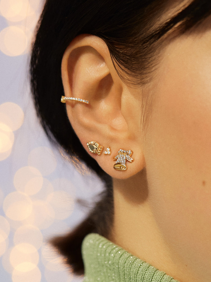 Ring-A-Ling Holiday Stud Earrings - Holiday Bell