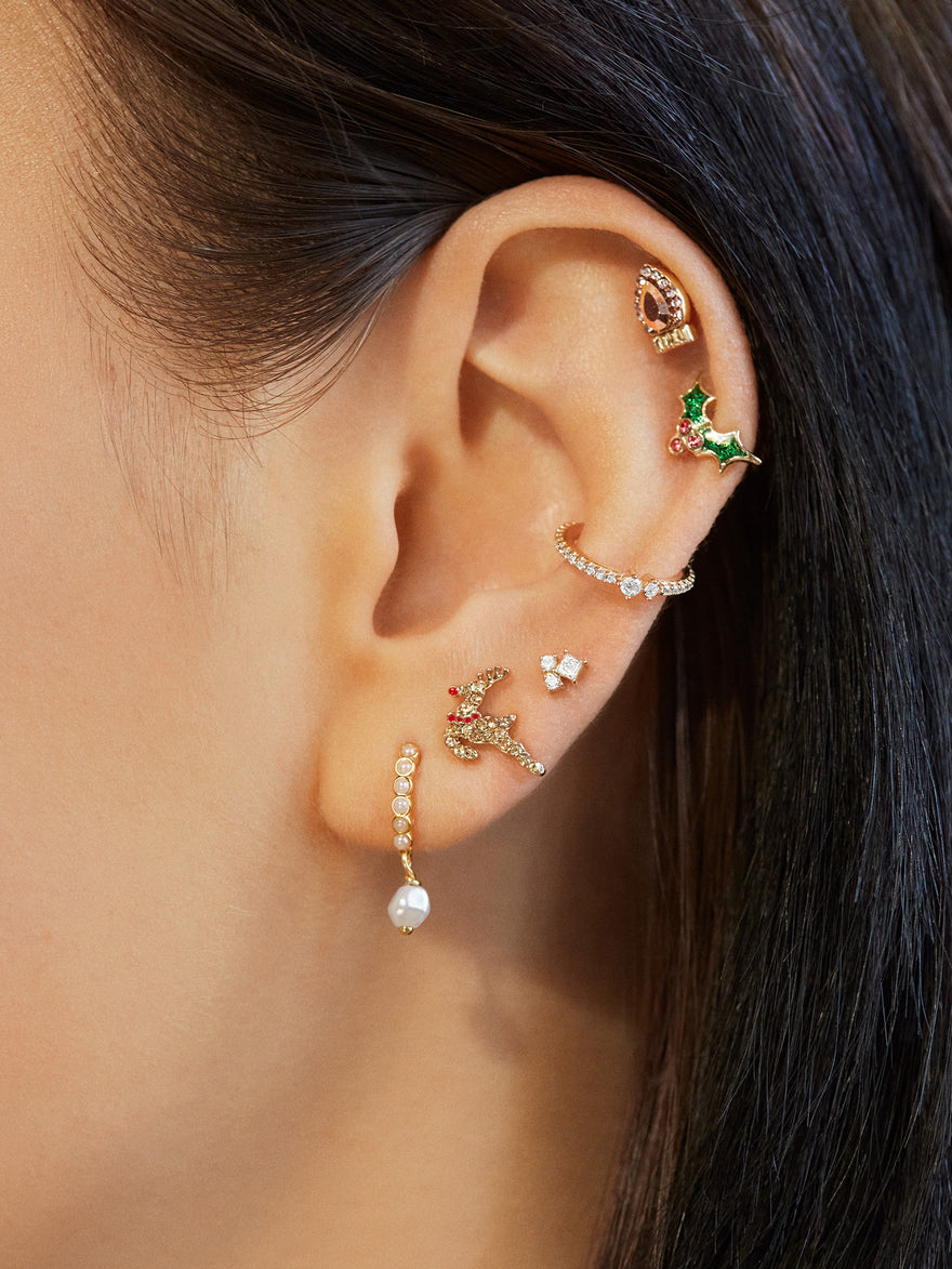 Rudolph Reindeer Stud Earrings - Reindeer