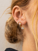 BaubleBar Fallon 18K Gold Bezel Earrings - 8MM Stone - 
    Crystal Drop Earrings 
  
