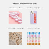 Fine Line Custom  Phone Case - Red/Yellow