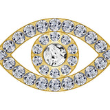 Mini Evil Eye Icon - Clear/Gold