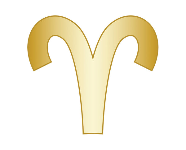 Aries Mini Zodiac Icon - Gold