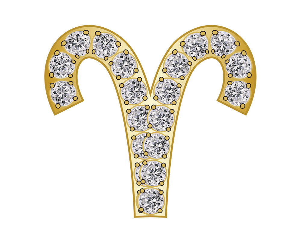Pavé Zodiac Icon - Aries