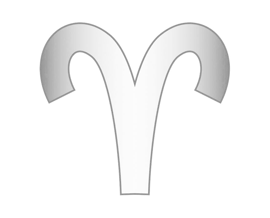 Aries Mini Zodiac Icon - Silver