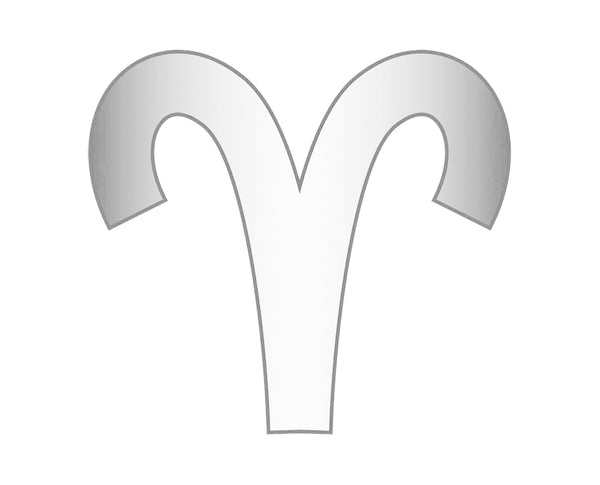 Aries Mini Zodiac Icon - Silver