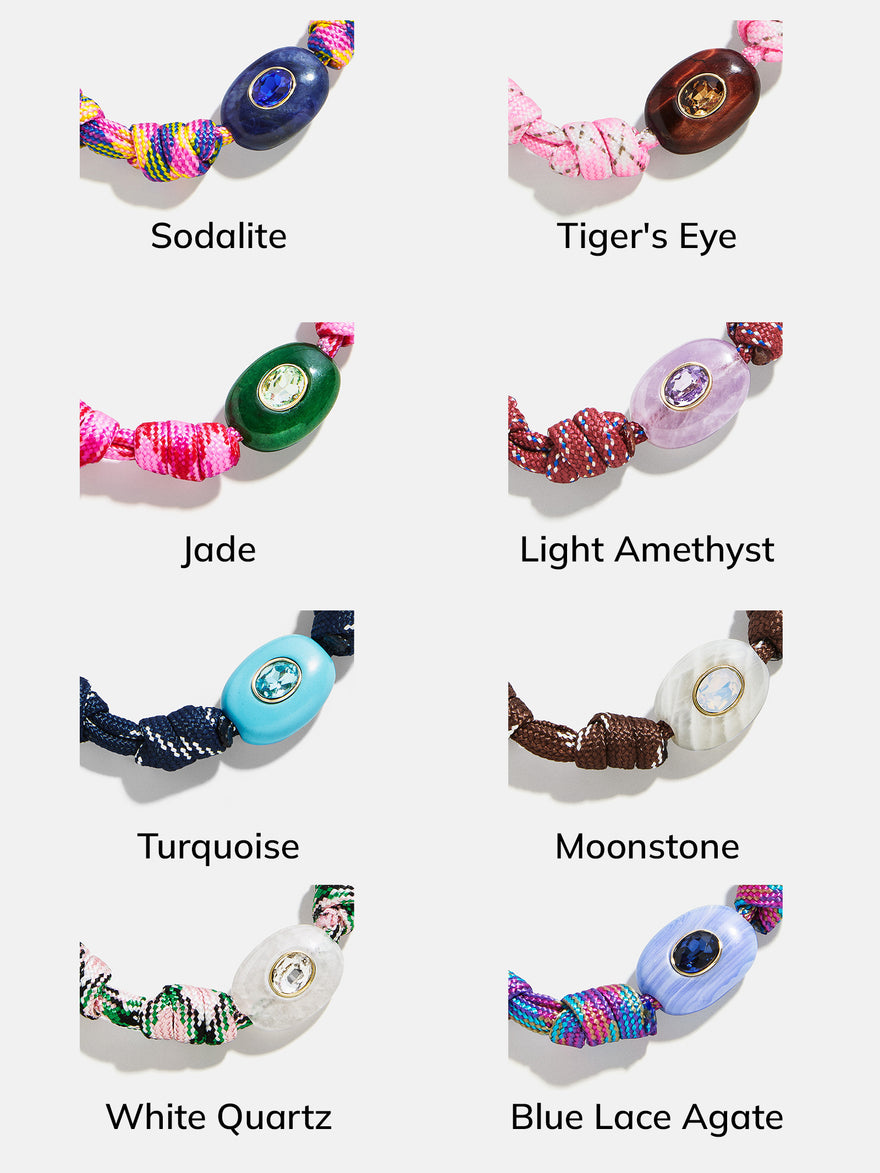 True Aura Semi-Precious Paracord Bracelet - Moonstone