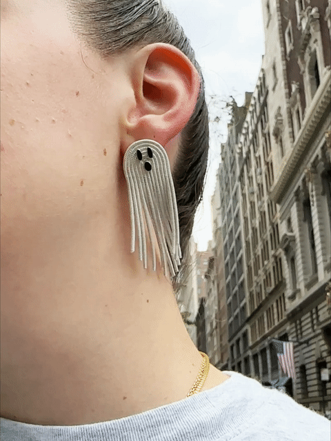 BaubleBar Drop Dead Gorgeous Earrings - Halloween crystal fringe statement earrings
