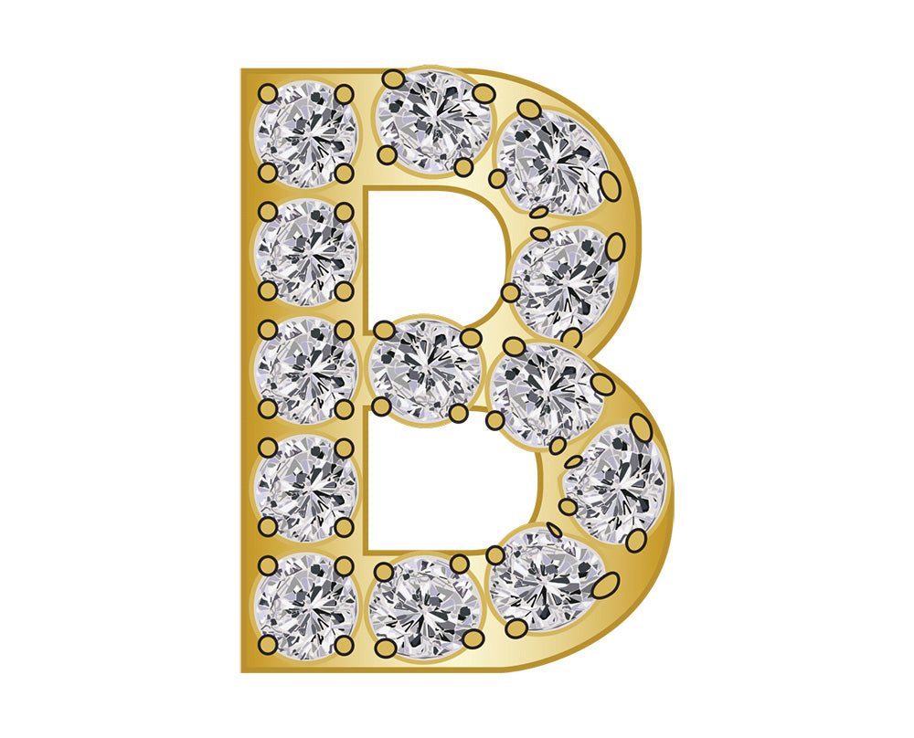 Pavé Initial Icon - B