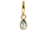 Birthstone Cluster Charm - Aquamarine/Gold