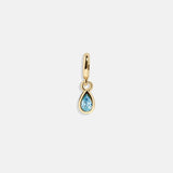 Birthstone Cluster Charm - Blue Zircon