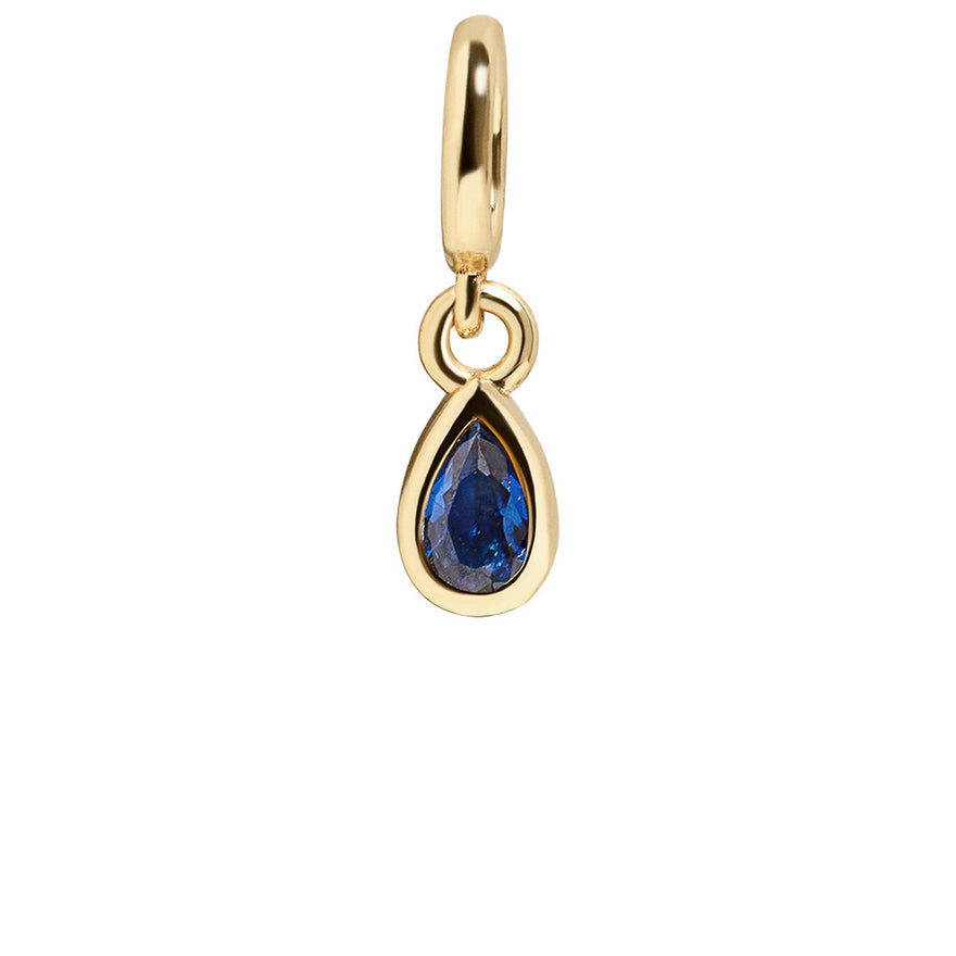 Birthstone Cluster Charm - Sapphire/Gold