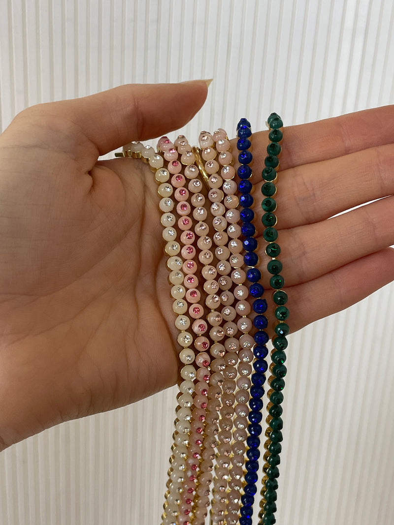 BaubleBar Brielle Bracelet - Ivory - 
    Beaded tennis bracelet
  
