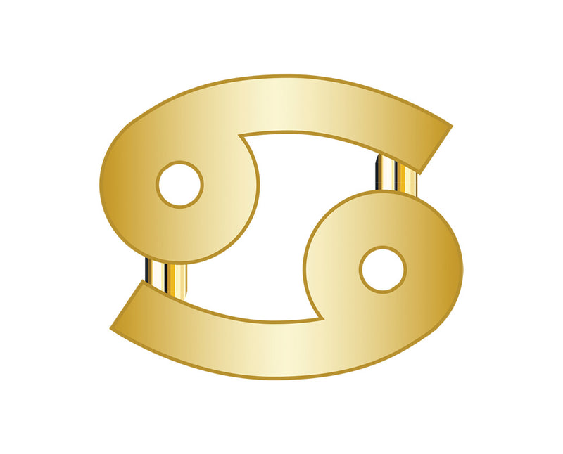 Cancer Mini Zodiac Icon - Gold