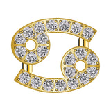 Cancer Mini Zodiac Icon - Pavé/Gold