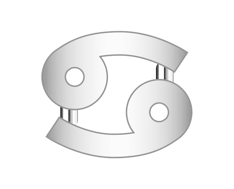 Cancer Mini Zodiac Icon - Silver