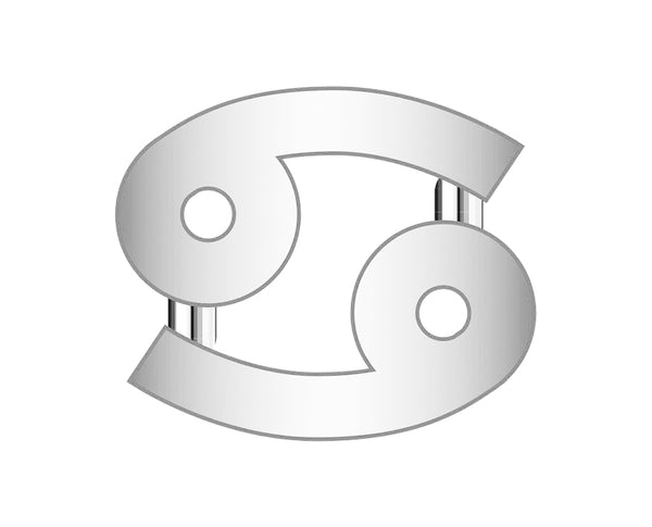Cancer Mini Zodiac Icon - Silver