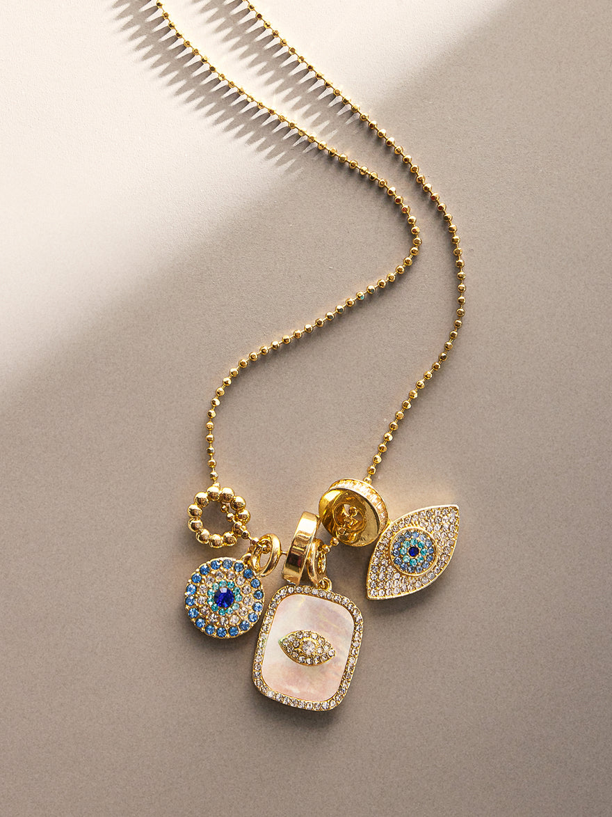 Evil Eye Charm Necklace - Turquoise Evil Eye