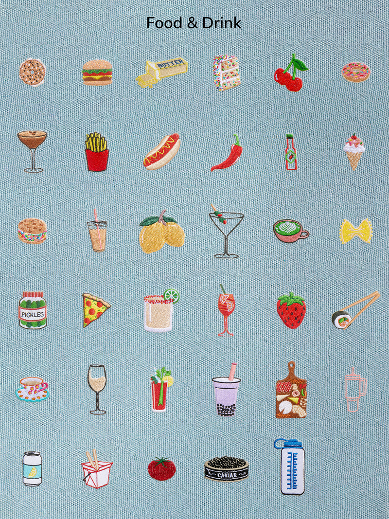 BaubleBar Light Denim - 
    Hand select 6 icons to personalize your tote
  
