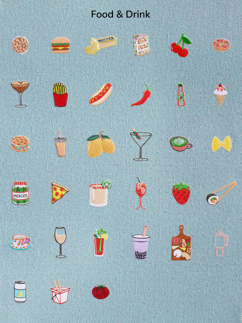 BaubleBar Light Denim - 
    Hand select 5 icons to personalize your tote
  
