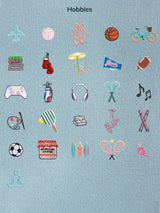 BaubleBar Light Denim - 
    Hand select 6 icons to personalize your tote
  
