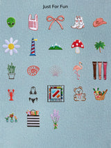 BaubleBar Light Denim - 
    Hand select 6 icons to personalize your tote
  
