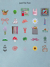BaubleBar Light Denim - 
    Hand select 6 icons to personalize your tote
  
