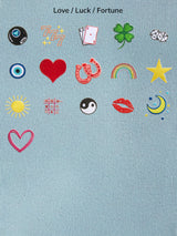 BaubleBar Light Denim - 
    Hand select 6 icons to personalize your tote
  
