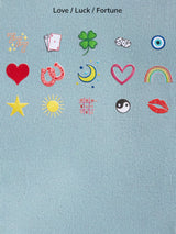BaubleBar Light Denim - 
    Hand select 6 icons to personalize your tote
  
