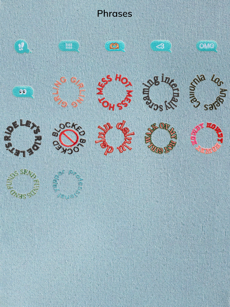 BaubleBar Light Denim - 
    Hand select 5 icons to personalize your tote
  
