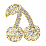 Mini Cherry Icon - Clear/Gold