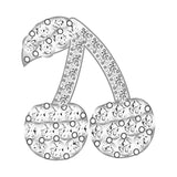 Mini Cherry Icon - Clear/Silver