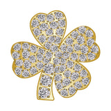 Mini Clover Icon - Clear/Gold