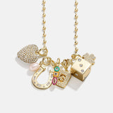 Jeweled Cluster Charm - Pink