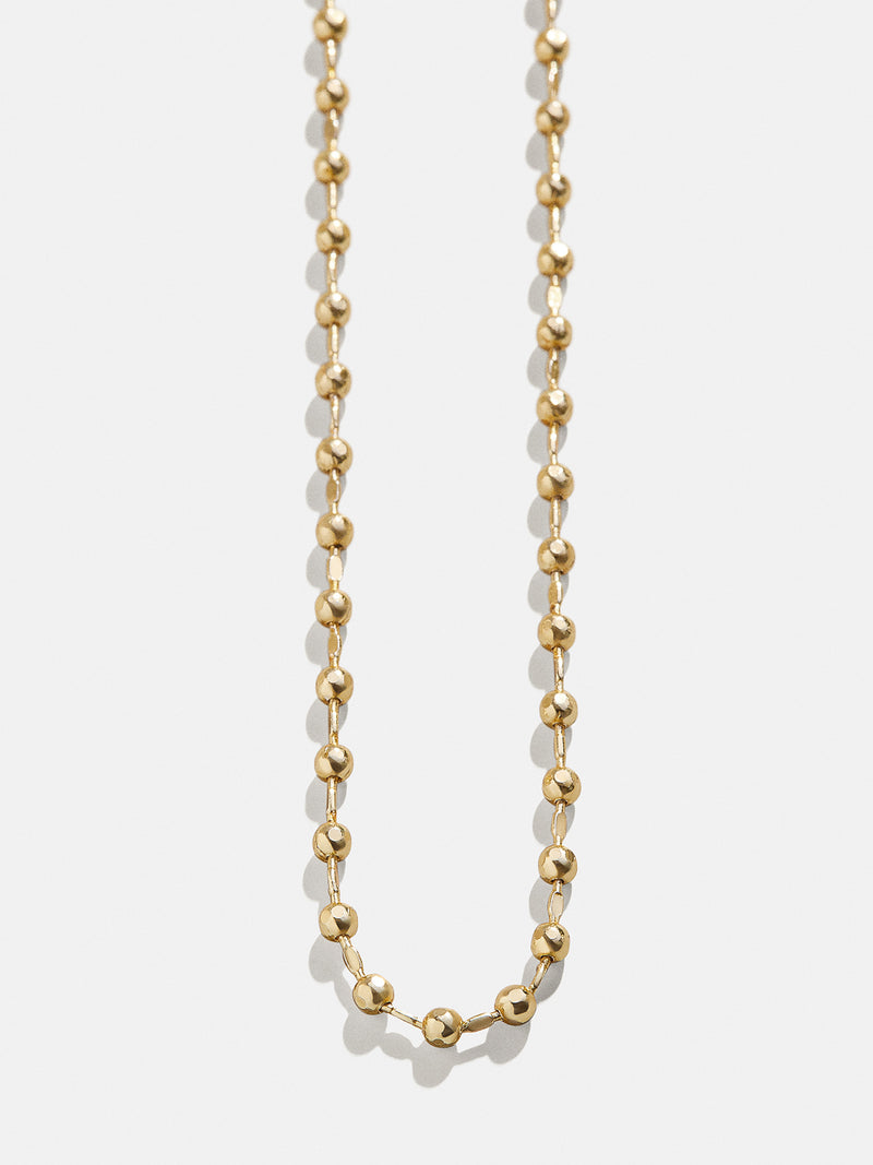 Cluster Charm Necklace Chain  - Gold Ball Chain