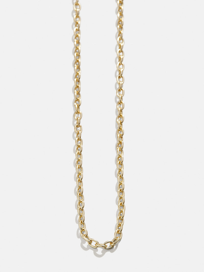 Cluster Charm Necklace Chain - Gold Cable Chain