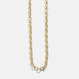 Cluster Charm Necklace Chain - Gold Cable Chain