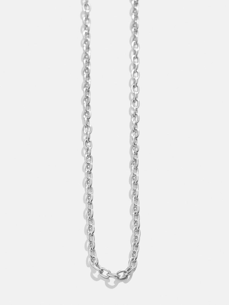 Cluster Charm Necklace Chain - Silver Cable Chain