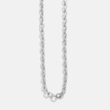 Cluster Charm Necklace Chain - Silver Cable Chain