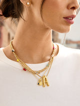 BaubleBar Cluster Charm Necklace Chain - Gold Cable Chain - 
    Cable chain layering necklace
  
