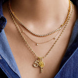 Cluster Charm Necklace - Ball Chain