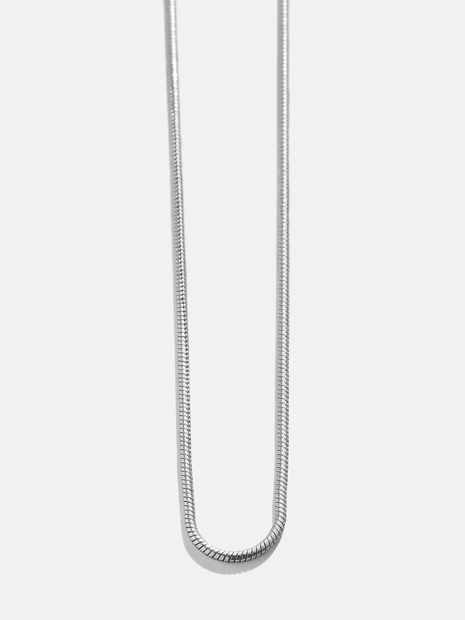 Cluster Charm Necklace Chain - Silver Snake Chain