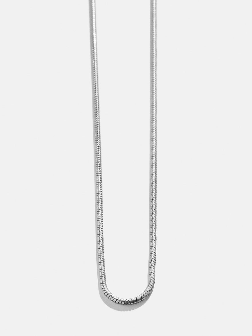Cluster Charm Necklace Chain - Silver Snake Chain