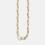 Cluster Charm Necklace Chain - Gold Paperclip Chain