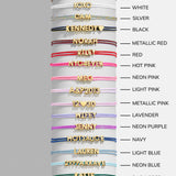 Custom Cord Bracelet - Neon Pink