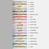 Custom Cord Bracelet - Light Blue