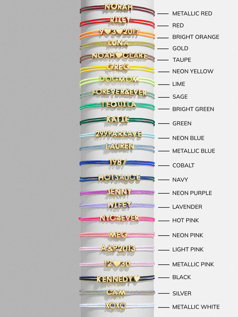 BaubleBar Custom Cord Bracelet - Neon Yellow - 
    Cusotmizable bracelet
  
